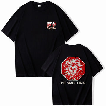 Baki Hanma The Grappler tshirt Fan Ma Cutting Teeth Short Sleeve