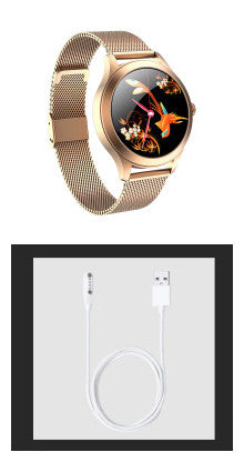 Chivo kw10pro women's smart Watch with fine steel strap and vibrant dial design.