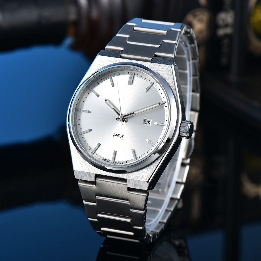 New Simple, Elegant, And Stylish Quartz Mens Watch With Steel Band