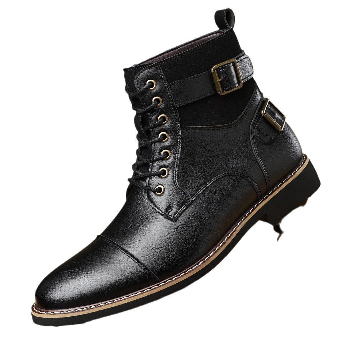 Non-slip Retro Mid-Top Pointed Men's Casual Martin Boots