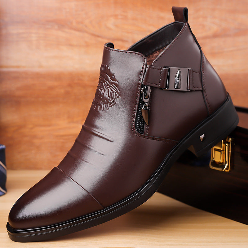 Trendy Retro Wide-fit Ankle Boots With Side Chains