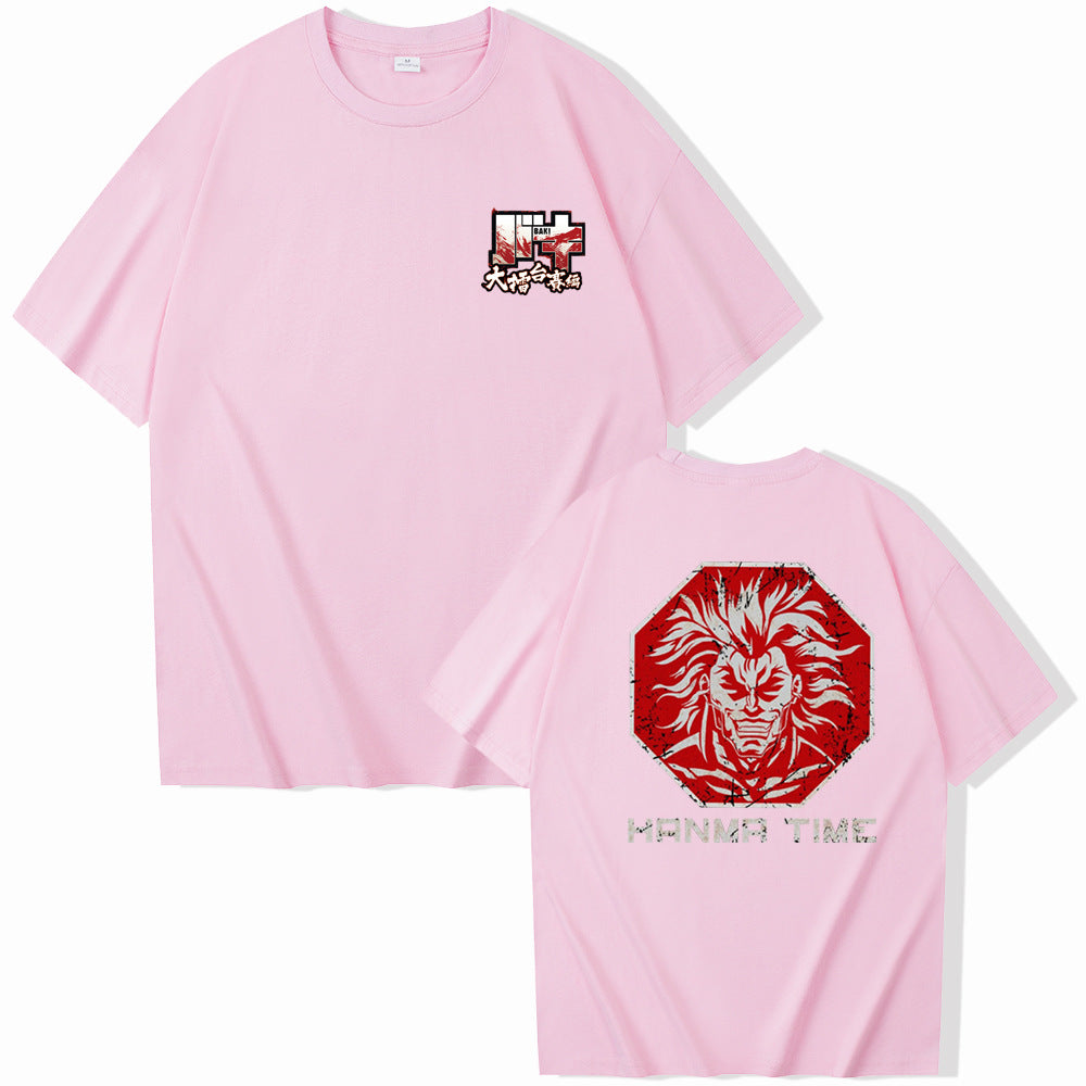 Baki Hanma The Grappler tshirt Fan Ma Cutting Teeth Short Sleeve