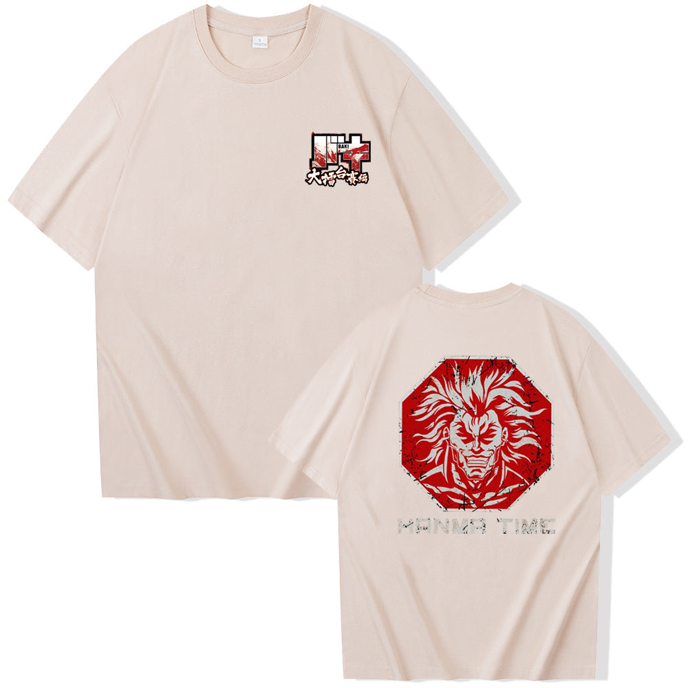 Baki Hanma The Grappler tshirt Fan Ma Cutting Teeth Short Sleeve