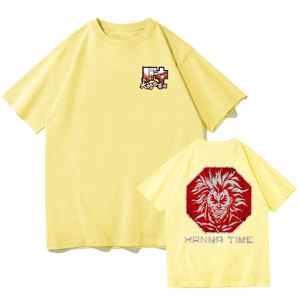 Baki Hanma The Grappler tshirt Fan Ma Cutting Teeth Short Sleeve