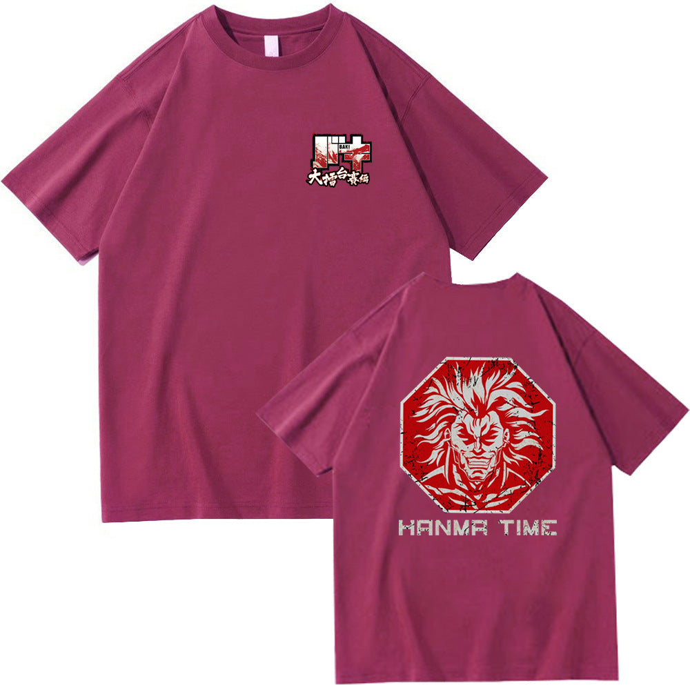 Baki Hanma The Grappler tshirt Fan Ma Cutting Teeth Short Sleeve