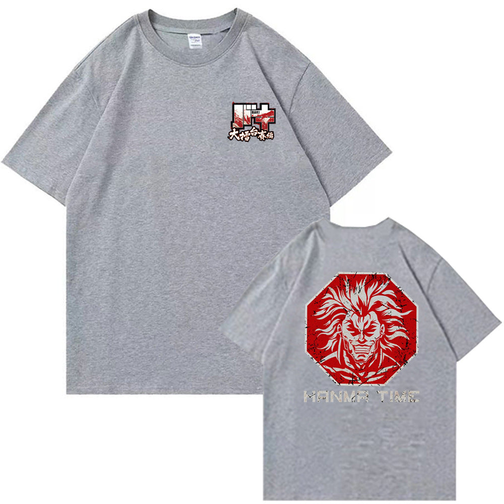 Baki Hanma The Grappler tshirt Fan Ma Cutting Teeth Short Sleeve
