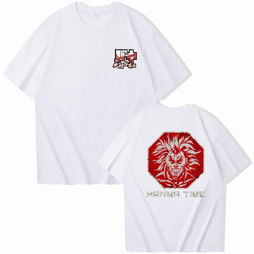 Baki Hanma The Grappler tshirt Fan Ma Cutting Teeth Short Sleeve