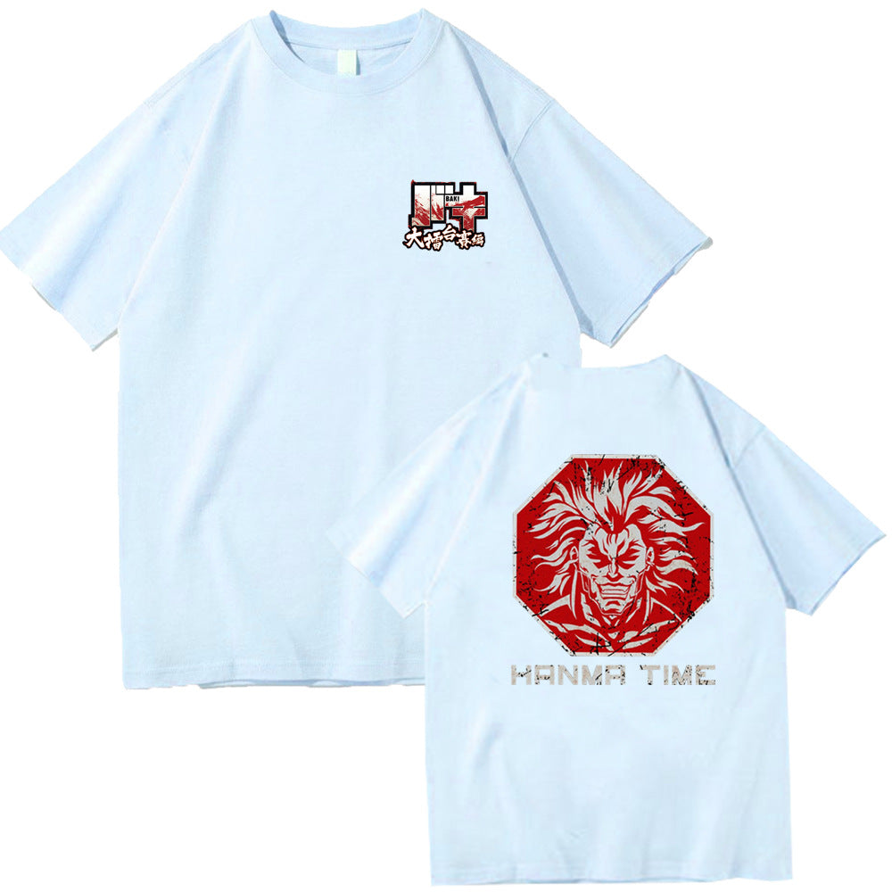 Baki Hanma The Grappler tshirt Fan Ma Cutting Teeth Short Sleeve