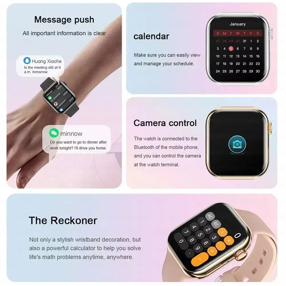 GPS Smart Watch Men For Apple Watch 11 Series Always On Display Body Temperature BT Call NFC Women Smartwatch For IOS Android