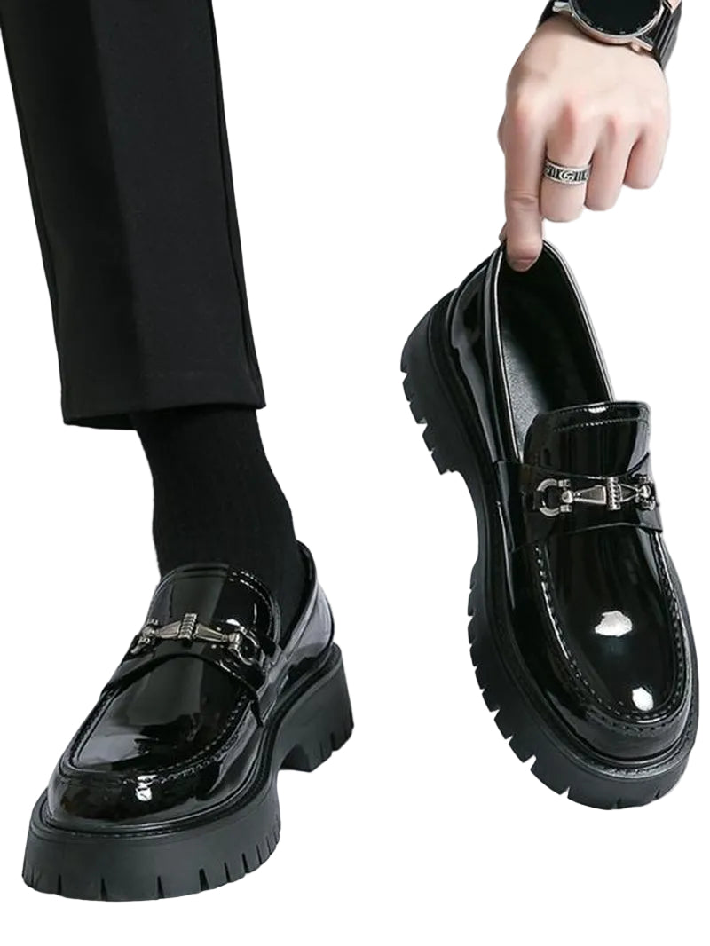 Men'S Business Style Solid Color Loafers, 2024 New Style Fashionable round Toe Slip-On Loafers for Work Office, Casual Comfortable Shoes for Daily Wear