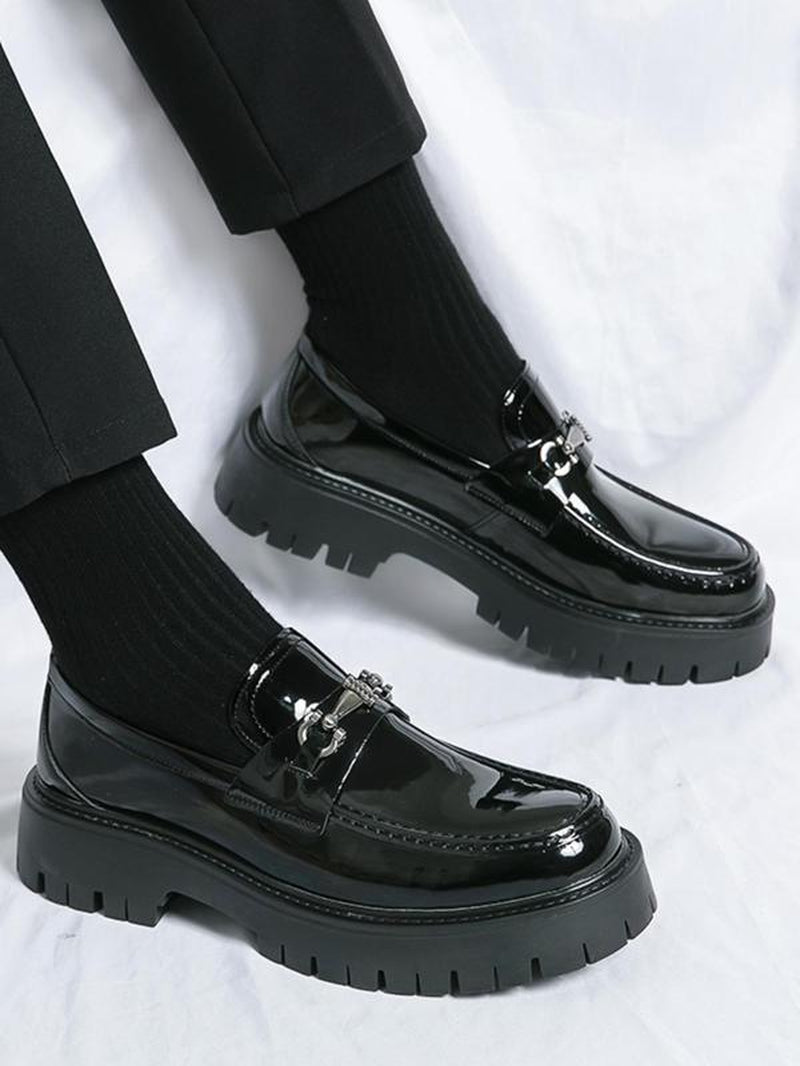 Men'S Business Style Solid Color Loafers, 2024 New Style Fashionable round Toe Slip-On Loafers for Work Office, Casual Comfortable Shoes for Daily Wear