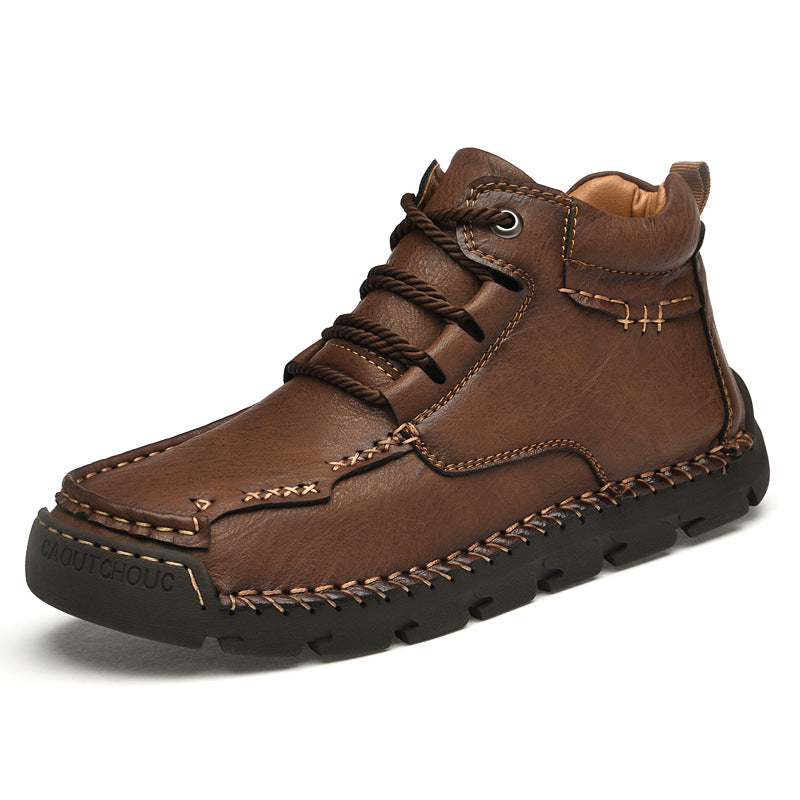 Men's Retro Casual Velvet Warm Cotton Shoes