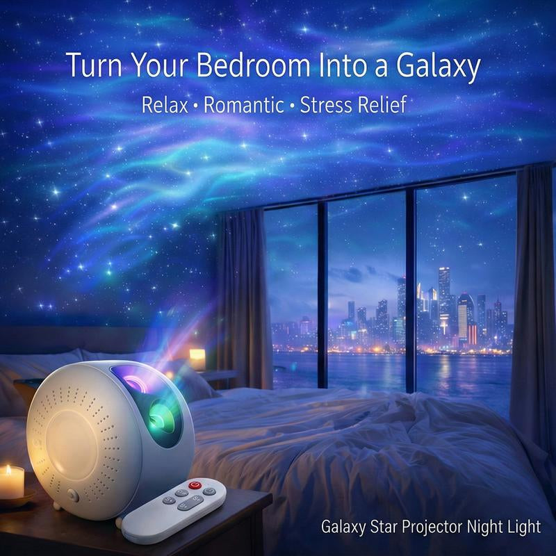 【Buy 1 Get 1 Free Gift】Turn Any Night into a Love-Filled Galaxy, 7 Color Star Projector Light with Timer & Remote, Perfect Romantic Gift