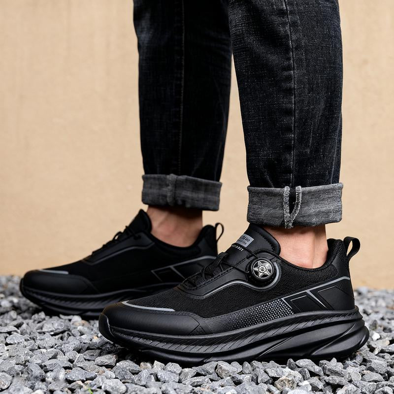 Men'S anti Slip Work Shoes - Breathable Chef Shoes with anti Slip Rubber Sole, Oil Proof, Mesh Upper, Waterproof & Breathable, Comfortable Insole, Rotating Buckle Shoelaces, Suitable for Indoor & Outdoor Use, Classic Black Footwear