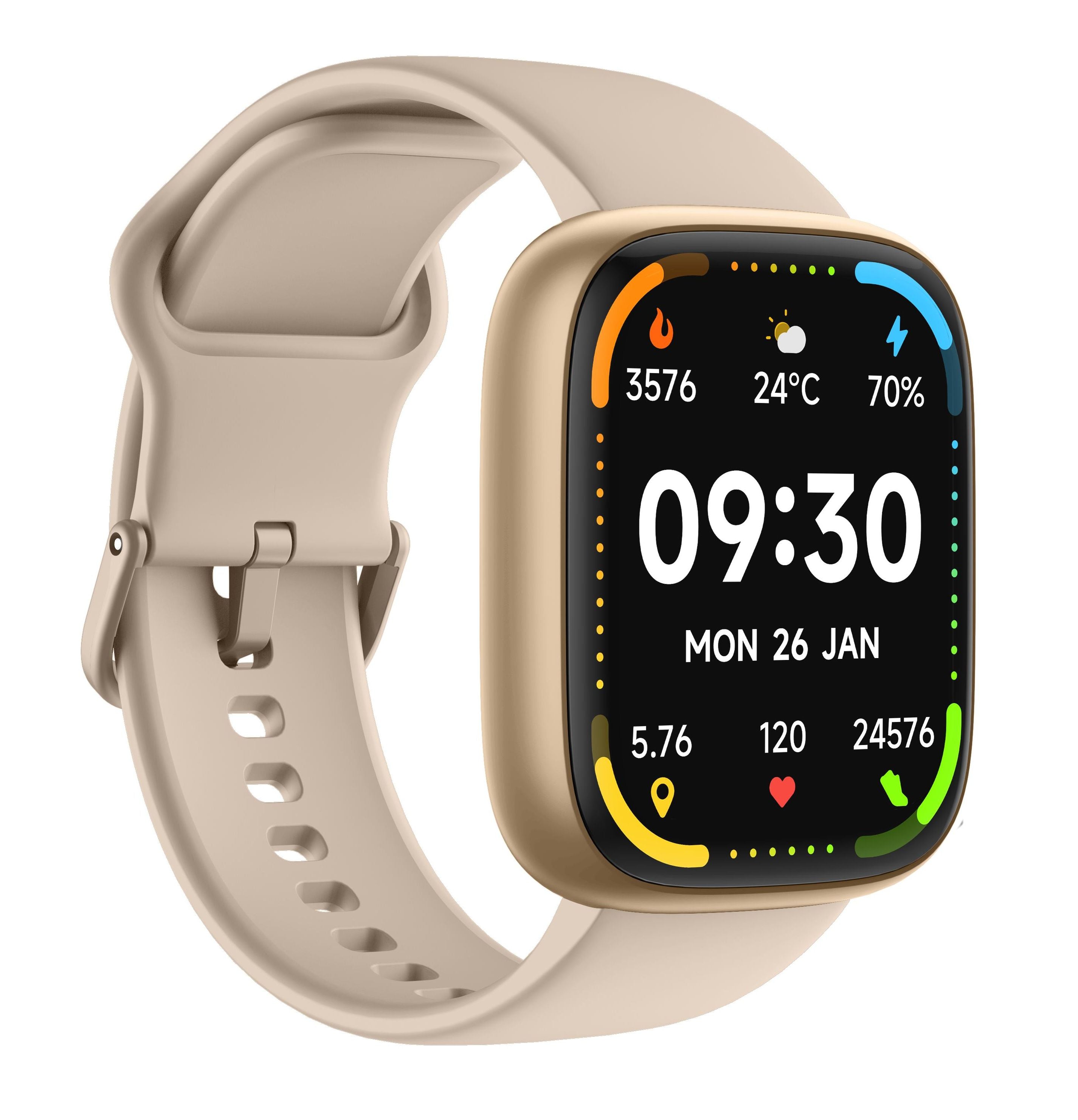 Smart Watch 1.83" TFT-LCD IP68 with Bluetooth Calling, Alexa, Heart Rate, SpO₂, Sleep Monitoring, and 100 Sports Modes - Compatible with Android and iOS, 300 mAh Battery, Customizable Dials and Smart Notifications