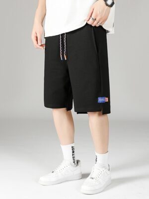Sports Pants Mens Korean Casual 5 Inch Pants Mens Summer Shorts Solid Color Quick Drying Fashion Mens Oversized Pants